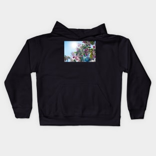 Cute apple blossom in the morning light Kids Hoodie